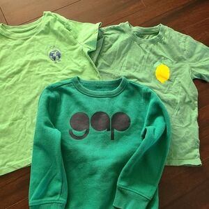 H&M Green Short Sleeve Tees Casual Wear And gab Sweashirt